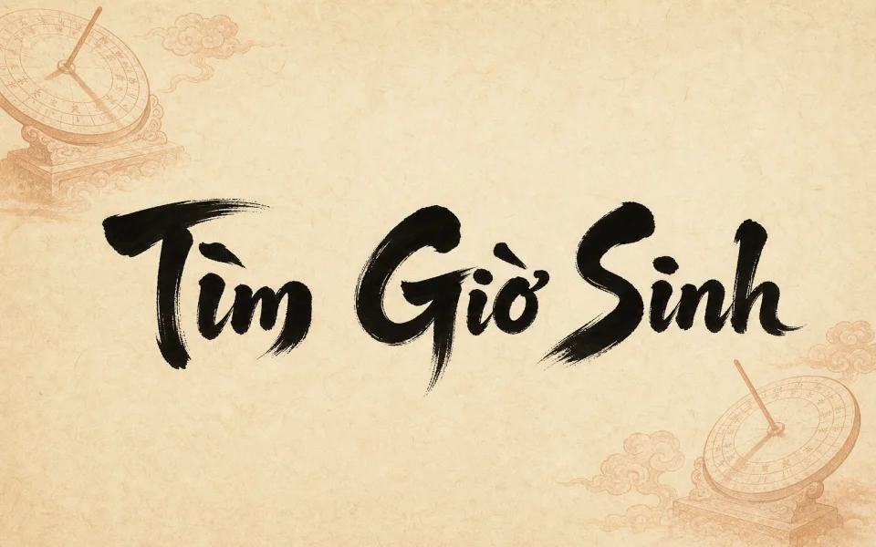 Thư pháp mực tàu — Tìm Giờ Sinh