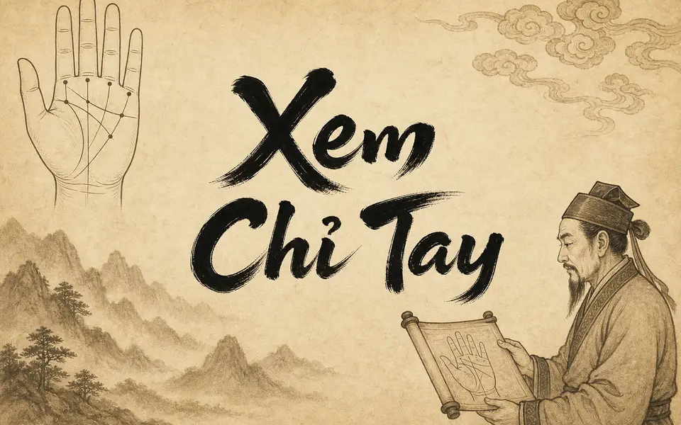 Thư pháp mực tàu — Xem Chỉ Tay